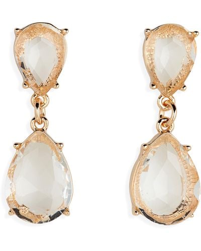Nordstrom Double Drop Crystal Earrings - White