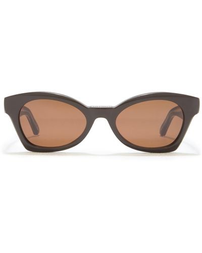 Balenciaga 53mm Cat Eye Sunglasses - Brown