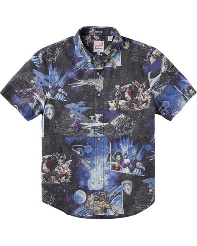 Reyn Spooner Gardians Of The Galaxy Tailored Fit Short Sleeve Shirt - Blue