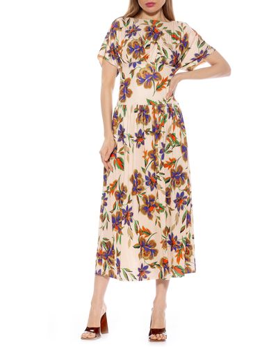 Alexia Admor Luna Dolman Sleeve Maxi Dress - Natural
