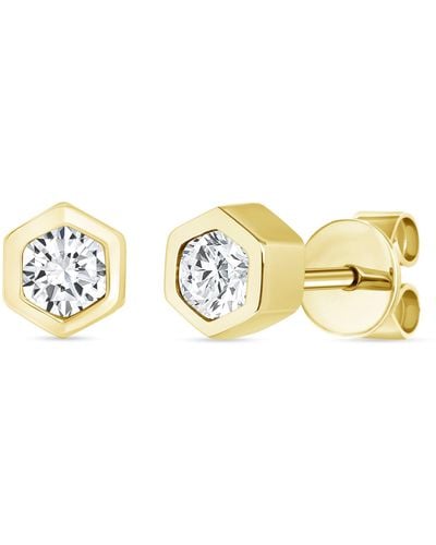 Ron Hami 14k Gold Diamond Stud Earrings - Metallic