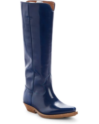 Chloé Nellie Tall Western Boot - Blue