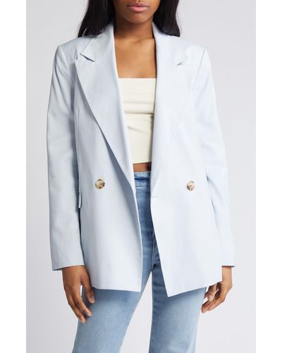 TOPSHOP Double Breasted Blazer - White