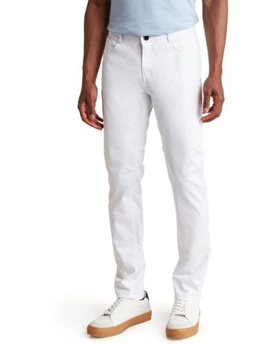 T.R. Premium Slim Fit Cotton Stretch Chino Pants - White