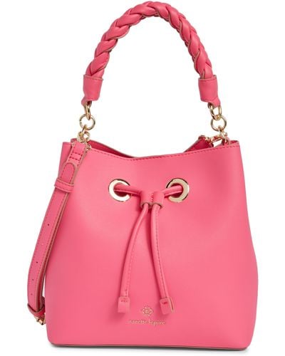 Nanette Lepore Faux Leather Bucket Bag - Pink