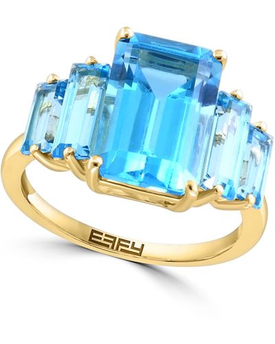 Effy 14k Yellow Gold Semiprecious 5-stone Ring - Blue