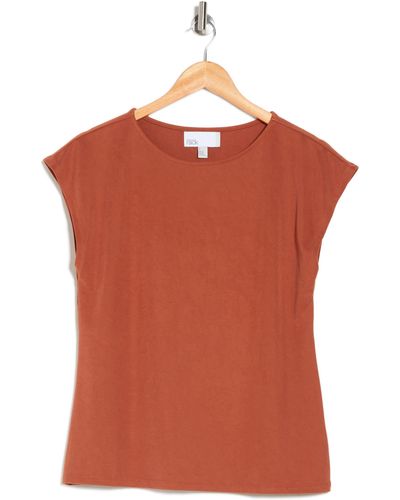 Nordstrom Cap Sleeve Modal Blend T-shirt - Orange