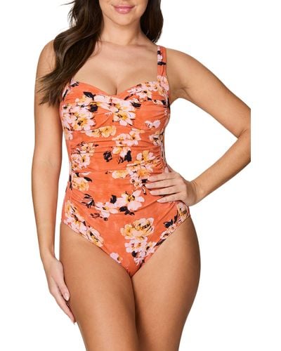 Nip Tuck Swim Goddess Of Nature Joanna One-piece Swimsuit - Orange