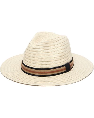 San Diego Hat Layered Band Paper Straw Panama Hat - White