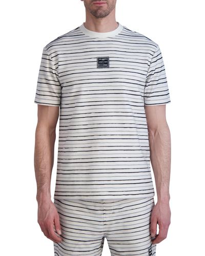 Karl Lagerfeld Stripe Texture T-shirt - Gray