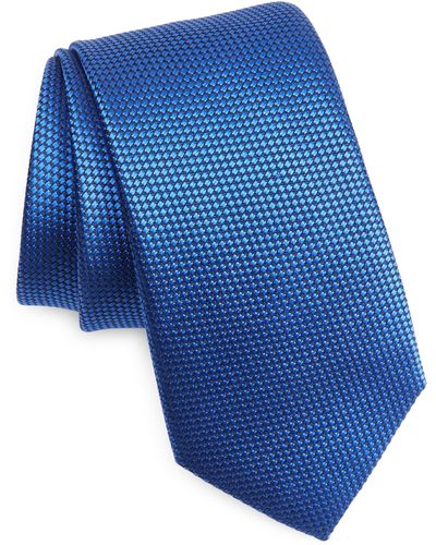 Duchamp Textured Silk Tie - Blue