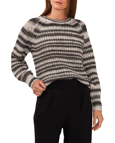 Halogen® Halogen(r) Metallic Stripe Sweater - Black