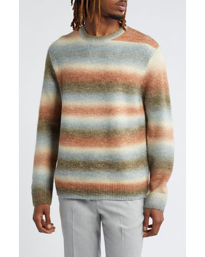 TOPMAN Fluffly Ombré Sweater - Gray