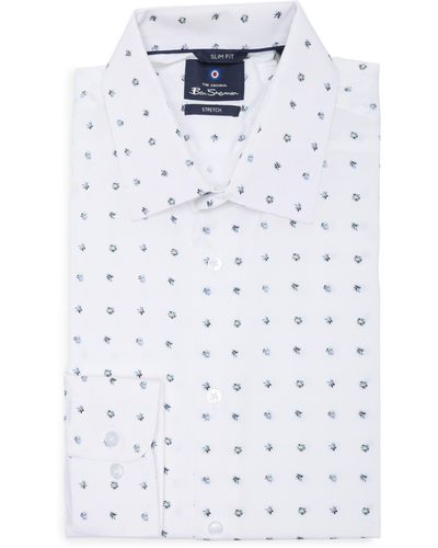 Ben Sherman Print Button-up Shirt - White