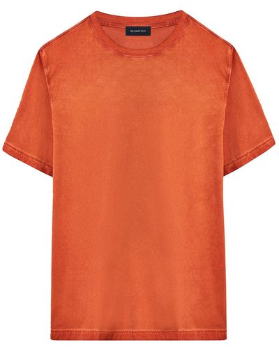 Bugatchi Garment Dyed T-shirt - Orange