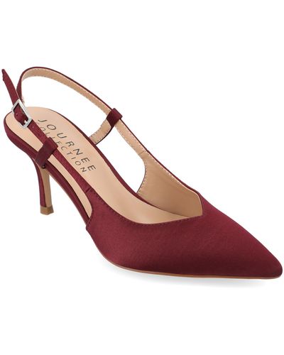 Journee Collection Knightly Pump - Red
