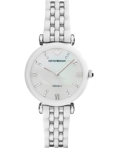 Emporio Armani Gianni T Bar Bracelet Watch - Gray
