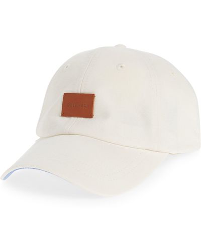 Cole Haan Street Style Cotton Baseball Cap - White