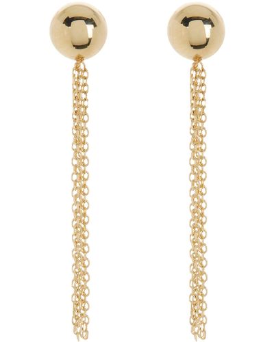 Bony Levy 14k Gold Chain Drop Earrings - White