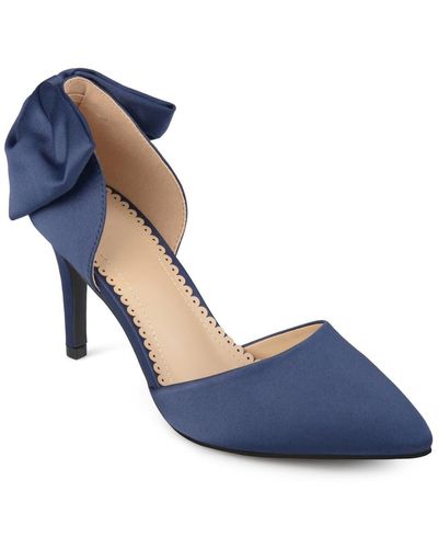 Journee Collection Tanzi D'orsay Bow Pump - Blue