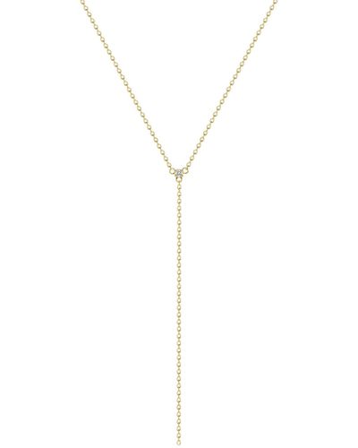 Ron Hami 14k Yellow Gold Diamond Y-necklace - White