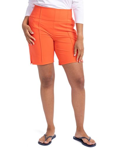 KINONA Back Pocket Stretch Shorts - Orange