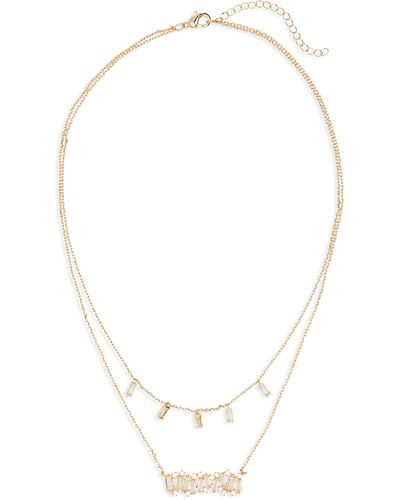 Nordstrom Scattered Cz Layered Necklace - White