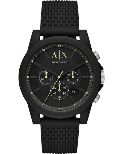Armani Exchange Outer Banks Chronograph Bracelet Watch - Black