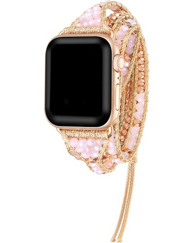 The Posh Tech Beaded Wrap Apple Watch® Watchband - Black