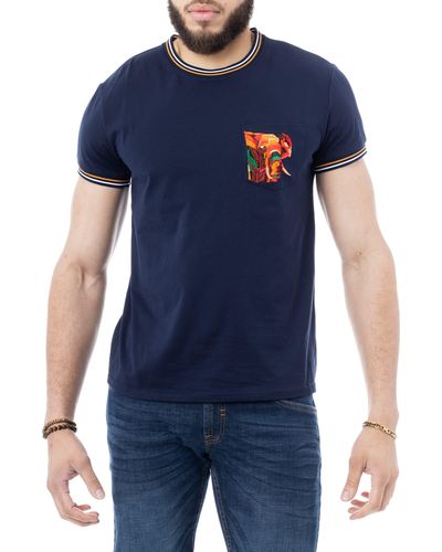 Xray Jeans Embroidered Pocket T-shirt - Blue