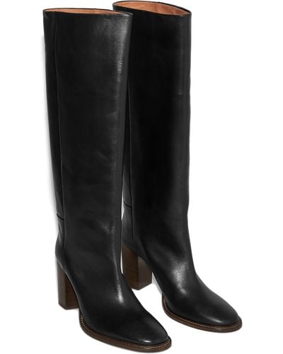COS Knee High Leather Boot - Black