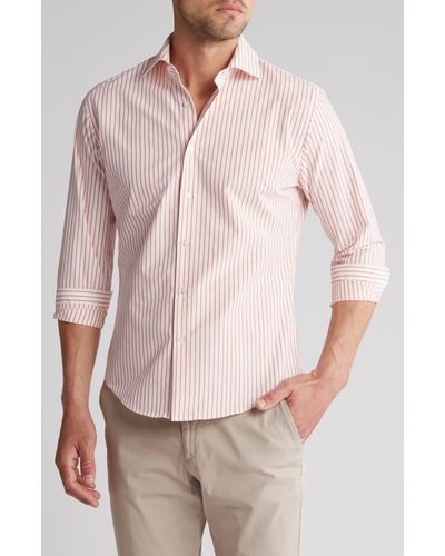 Nordstrom Wymer Trim Fit Button-up Dress Shirt - Pink