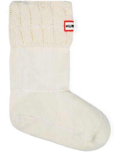 HUNTER Short Boot Socks - White
