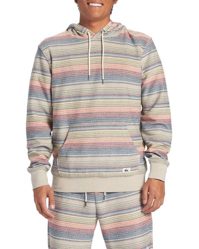 Quiksilver Great Otway Baha Stripe Hoodie - Gray