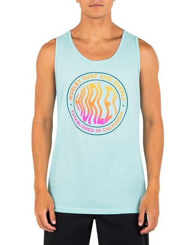 Hurley Cotton Graphic Tank - Blue