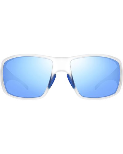 Revo Dune 72mm Square Wrap Sunglasses - Blue