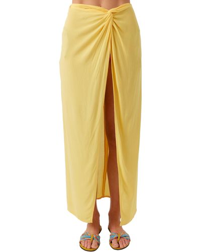 O'neill Sportswear Hanalei Cover-up Maxi Skirt - Yellow