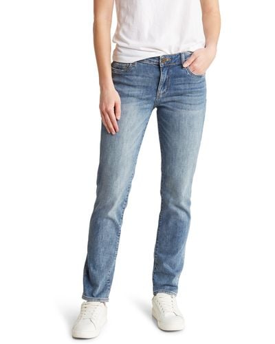 Kut From The Kloth Katy Mid Rise Cotton Stretch Boyfriend Jeans - Blue