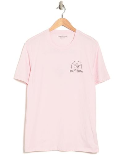 True Religion Logo Graphic Tee In Pale Lilac At Nordstrom Rack - Pink