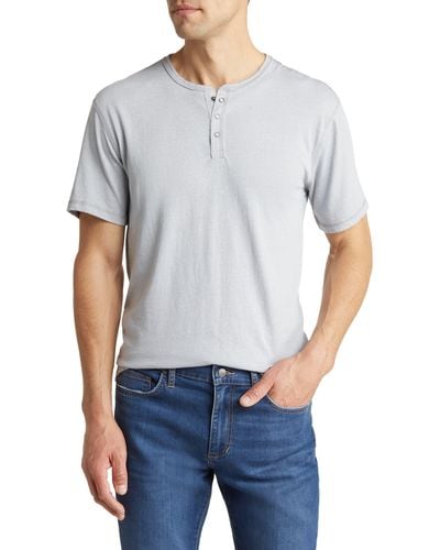 Lucky Brand Short Sleeve Henley T-shirt - Blue