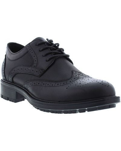 English Laundry Fame Brogue Leather Derby - Black