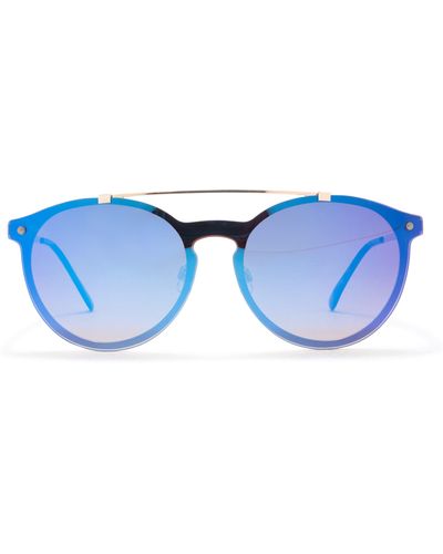 Vince Camuto Round Brow Bar Sunglasses - Blue