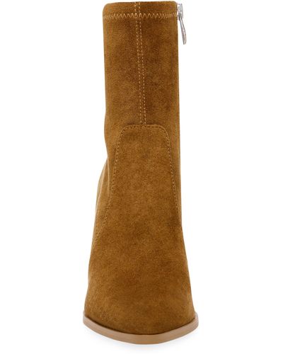 Steven New York Taite Pointed Toe Bootie In Chestnut At Nordstrom Rack - Natural