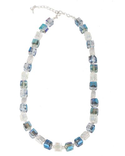 Saachi Facet Beaded Necklace - Blue