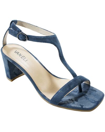 Vaneli Milina T-strap Sandal - Blue