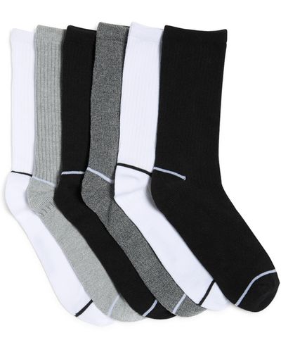 Kenneth Cole 6-pack Rib Crew Socks - Black