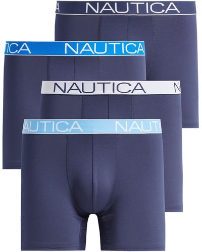 Nautica 4-pack Micro Boxer Briefs - Blue