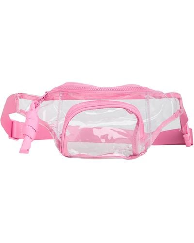 Madden Girl Clear Vinyl Belt Bag - Pink