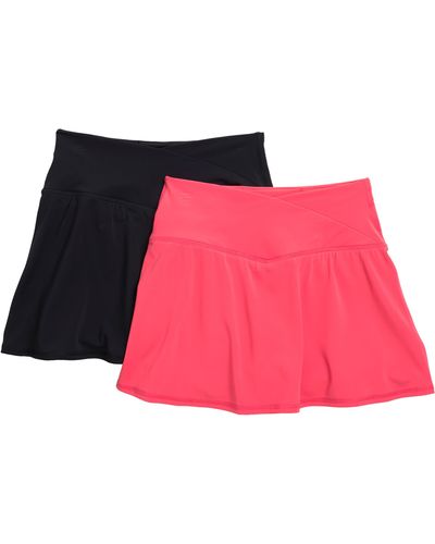 90 Degrees Assorted 2-pack Airlux Crossfire Skorts - Pink
