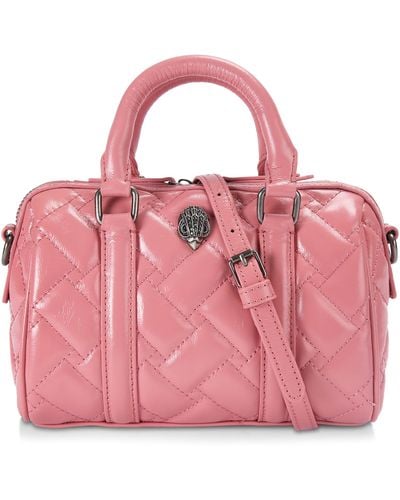 Kurt Geiger Kensington Boston Quilted Leather Crossbody Bag - Pink